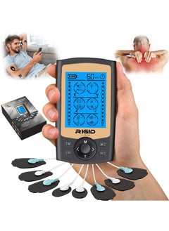 Buy TENS EMS Muscle Stimulator with 24 Massage Modes - Pain Relief Massager, Nerve & Muscle Activation - Includes 10 Electrode Pads & Carry Bag - for Better Blood Flow, Relaxation & Recovery in UAE