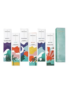اشتري Folkulture Incense Sticks - Set of 6 Insenses (120 Sticks) for AM to PM Healing - Lavender, Palo Santo and Cedar, Dragon's Blood, Patchouli, Sandalwood, Nag Champa - Boho Gift Set في الامارات