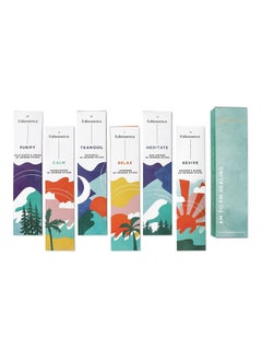 Buy Folkulture Incense Sticks - Set of 6 Insenses (120 Sticks) for AM to PM Healing - Lavender, Palo Santo and Cedar, Dragon's Blood, Patchouli, Sandalwood, Nag Champa - Boho Gift Set in UAE