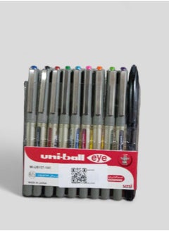 Buy 10-Piece Eye Fine Rollerball Pen Multicolour in Saudi Arabia