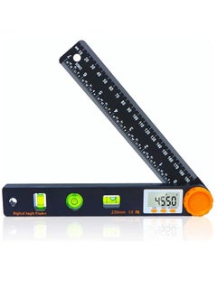 Buy Digital Angle Finder Tool 7inch 0-360 degree LED Digital Protractor with Horizontal Vertical Bubble Levels and Ruler Meter Accurate Tools for Carpenters,Woodworkers,Fabricators in Saudi Arabia