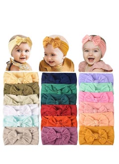 Buy Baby Nylon Headbands Hairbands Hair Bow Elastics Accessories for Girls Newborn Infant Toddlers Kids And Children'S Decorations Pack Of 18 in Saudi Arabia