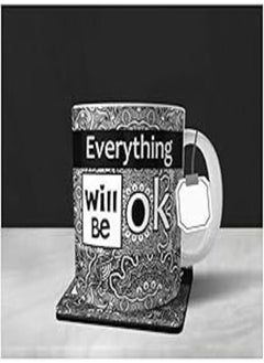 اشتري EveryThing Will Be Ok Mug Or Cup Coffee Mug with Coaster في مصر