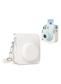 اشتري Fujifilm Instax Mini 12 / Polaroid mini 12 Case, Fujifilm Instax Mini 12 Instant Camera PU Leather Case with Adjustable Shoulder Strap Removable Case في السعودية