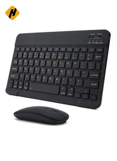 Buy Rechargeable Bluetooth Keyboard and Mouse Combo Ultra-Slim Portable Compact Wireless Mouse Keyboard Set for Android Windows Tablet Cell Phone iPhone iPad Pro Air Mini, in Saudi Arabia