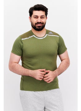 Buy Men Sportswear Fit Short Sleeve Training T-Shirt, Green in UAE