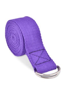 Buy Yoga Stretch Strap Belt Waist Leg Fitness Athletic Stretch Band With Metal D Ring Buckle Loop For Yoga,Pilates,Physical Therapy,Dance,Gym Workouts Exercise & Fitness, Purple in UAE