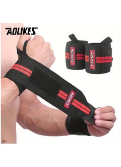 Buy Gym Hand Grip Wrist Supporter Band with Thumb Loop Straps For Men and Women in UAE