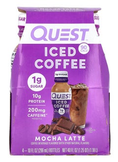 Buy Iced Coffee Mocha Latte 4 Bottles 10 fl oz (296 ml) Each in UAE