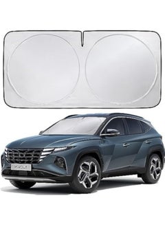 Buy Front Windshield Sun Shade,Thicken 5-Layer UV Reflector Accordion Folding Auto Front Window Sunshade Visor Shield Cover 150*70cm in UAE