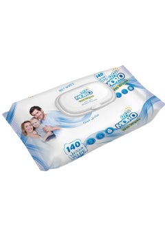 Buy Moro wet wipes without perfume, gentle on the skin to care for your child, 140 wipes in Saudi Arabia