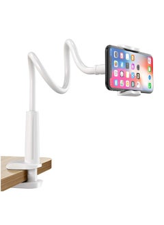 Buy TyCom phone holder 360 adjustable lazy holder mount clamp with sturdy aluminum alloy arm for New iPhone11 11 Pro iPhone X 8 8plus Samsung Huawei all 4"-6.5" Phone (white) in UAE