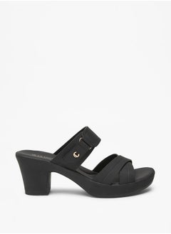 Buy Women's Solid Slip-On Cross Strap Sandals in Saudi Arabia