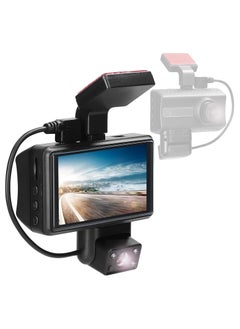 Buy 1080P DVR Dash Camera Front & Inside Dual Camera Driving Recorder 3 Inch Screen Dashcam in UAE