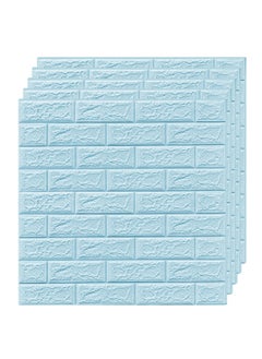 Buy 3D Brick Design Waterproof Wall Covering Wallpaper Light Blue 70 x 77centimeterX10PCS in Saudi Arabia