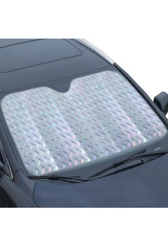 Buy Car Windshield Sunshade, Accordion Foldable Front Windshield Sun Shade 5-Layer UV Protection Auto Sun Visor Cover Iridescent Bling Heat Reflector in Saudi Arabia