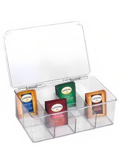 Buy Tea Bag Organizer,Stackable Tea Bag Storage with Lid,Coffee and Tea Organizer for Kitchen Pantry Cabinets and Countertops, Holder for Tea Bags,Coffee,Sugar Packets,Condiments,Small Packets in UAE