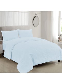 Buy 6 Pcs Comforter King Size Set Microfiber Blue in Saudi Arabia