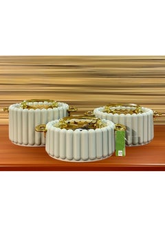 Buy A set of Luxury Food Containers Consisting of 3 pieces, Sizes 1500-2000-2500 in Saudi Arabia