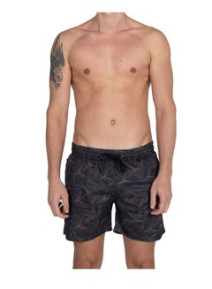 Buy Timo Adam Laser-Print Black Swimming Shorts| Men's Swimming Trunks Beachwear | Quick Dry Beach Pants | Gym Wear Fitness Workout Short in UAE