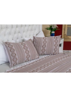 Buy Bed cover cotton tassels 1 pcs  240x260 cm baige in Egypt