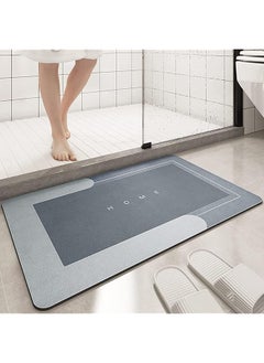 Buy Absorbent Bath Mat Bathroom Rugs Floor,23.62"x35.43" Diatom mud Non-Slip Bathroom Rug,Anti-Slip Bathroom Floor Mats and Quick Dry Bath Rug,Non-Slip Thickened Soft Easier Clean Carpet in Saudi Arabia