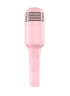 Buy Wireless Bluetooth Karaoke Microphone with Speaker Pink in Saudi Arabia