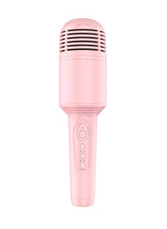 Buy Wireless Bluetooth Karaoke Microphone with Speaker Pink in Saudi Arabia