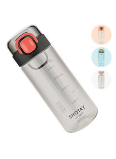 Buy SHOTAY 600 ML Kids & Adults Water Bottles Reusable Leak Proof BPA-Free with Lockable & Fast Flow, One Click Open. For Children School, Office, Gym, Outdoor and Sports Black. in Saudi Arabia