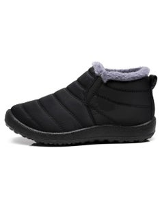 Buy Ankle Boots Thermal Slip On Casual Footwear for Women Black in UAE