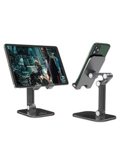 Buy Phone Stand Adjustable Mobile Phone Holder Desktop Tablet Mount Compatible with iPhone 12/12 Pro Max 11 Pro Max XS XR, iPad Pro, Galaxy S20 Ultra S10 Plus S9 Note 10 Note 9, in UAE