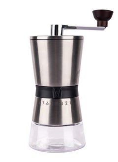 اشتري Manual Coffee Grinder Portable Hand With Adjustable Setting Stainless Steel Mill For Drip Espresso Home في السعودية