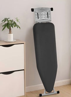 Buy Ironing board with iron rest,adjustable height ironing table,foldable ironing stand,heat resistant cover iron board with steam iron rest,metal base non-slip legs black in UAE