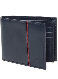 Buy Mens Blue Leather Bifold Wallet in UAE