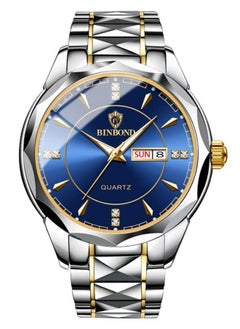 اشتري Men's Waterproof Fine Steel Quartz Watch - Blue في السعودية