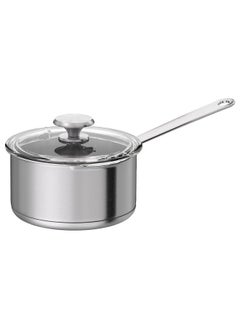 Buy Saucepan With Lid Stainless Steel And Glass 2 L in Saudi Arabia