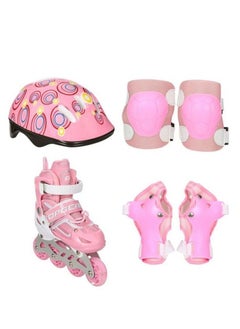 Buy Roller Skate Shoes Set 30-33 Pink in UAE