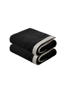 Buy 2 Piece Oversized Velour Luxury Beach Towel -Fluffy Velour Cotton 90 x 165 Cm-  450 GSM 100 % Cotton in UAE