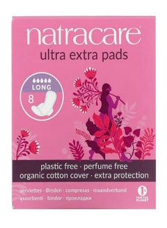 Buy Ultra Extra Pads Organic Cotton Cover Long 8 Pads in UAE