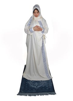 Buy Premium Prayer Mat Set With Prayer Dress Soft Cotton in Saudi Arabia