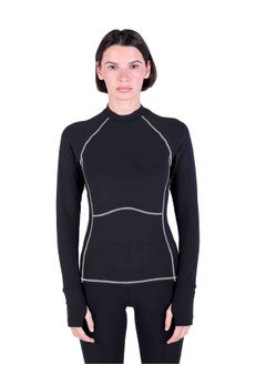 Buy WOMEN CREW NECK SLIM FIT SPORT TOP WITH CONTRAST STITCHES in Egypt