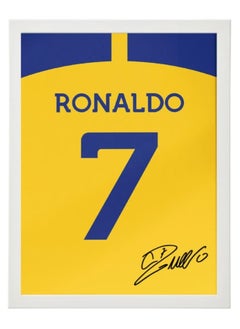 Buy Cristiano Ronaldo Autographed Jersey - Framed Poster 50x40cm - CR7 -Football Memorabilia, Soccer Collectible, Gift for Fans in UAE