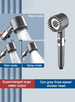 Buy Filtered Handheld Shower Head, Household High-Pressure Water Volume Shower Head with 3 Modes，Bath Hardware Showerheads in Saudi Arabia