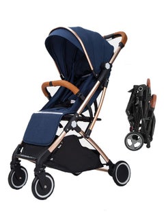 Buy Lightweight Baby Stroller, Folding Compact Travel Stroller for Airplane, Umbrella Stroller for Toddler（Dark Blue） in Saudi Arabia