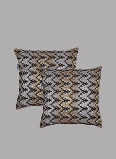 Buy Cushion Cover,45X45 Cm (18X18 inch) 2-Pcs Decorative Throw Pillowcases Without Filler With Beautiful Abstract Art For Sofa Bed Living Room And Couch, Flint in Saudi Arabia