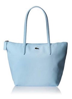 Buy Lacoste Women's L12.12 Concept Fashion Versatile Large Capacity Zipper Handbag Tote Bag Shoulder Bag Medium Light Blue 35cm * 30cm * 14cm in UAE