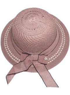اشتري MerryGlam Women Beach Hat | Brim Straw Girls Summer Bucket Cap_ Travel Foldable Floppy UV Protection Sun Beach Ribbon Hat في الامارات