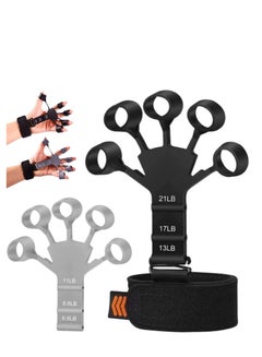 Buy Hand Grip Strengthener, Adjustable Finger Exerciser and Finger Stretcher Grip, Finger Resistance Band, Finger Flexion Extension Training, Relieve Wrist and Thumb Pain in Egypt