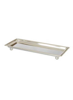 Buy Metal serving tray with legs and a beautiful multi-use design. Sizes: 27 cm * 12 cm in Saudi Arabia