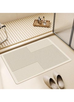 Buy Cloth Bath Mat Super Absorbent Bathtub Mat with Non-Slip Anti Slip Bathroom Floor Mats and Quick Dry Bath Rug, Thickened Soft Easier Clean Carpet 50 By 80 CM in UAE